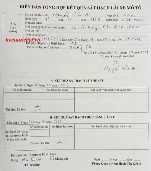 Hướng Dẫn Thi Giấy Phép Lái Xe A1 Đầy Đủ 3