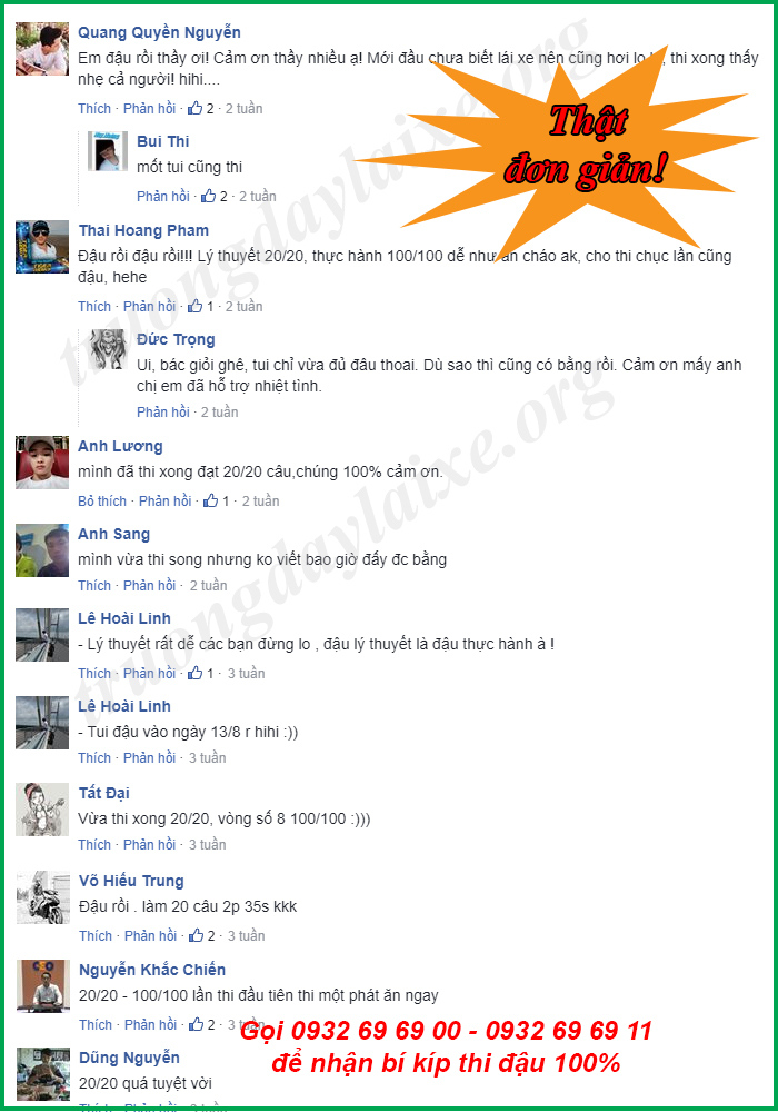 Ý kiến học viên thi bằng lái xe mô tô tại tphcm