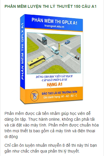 Tham khảo ngay đề thi bằng lái xe máy A1 Online