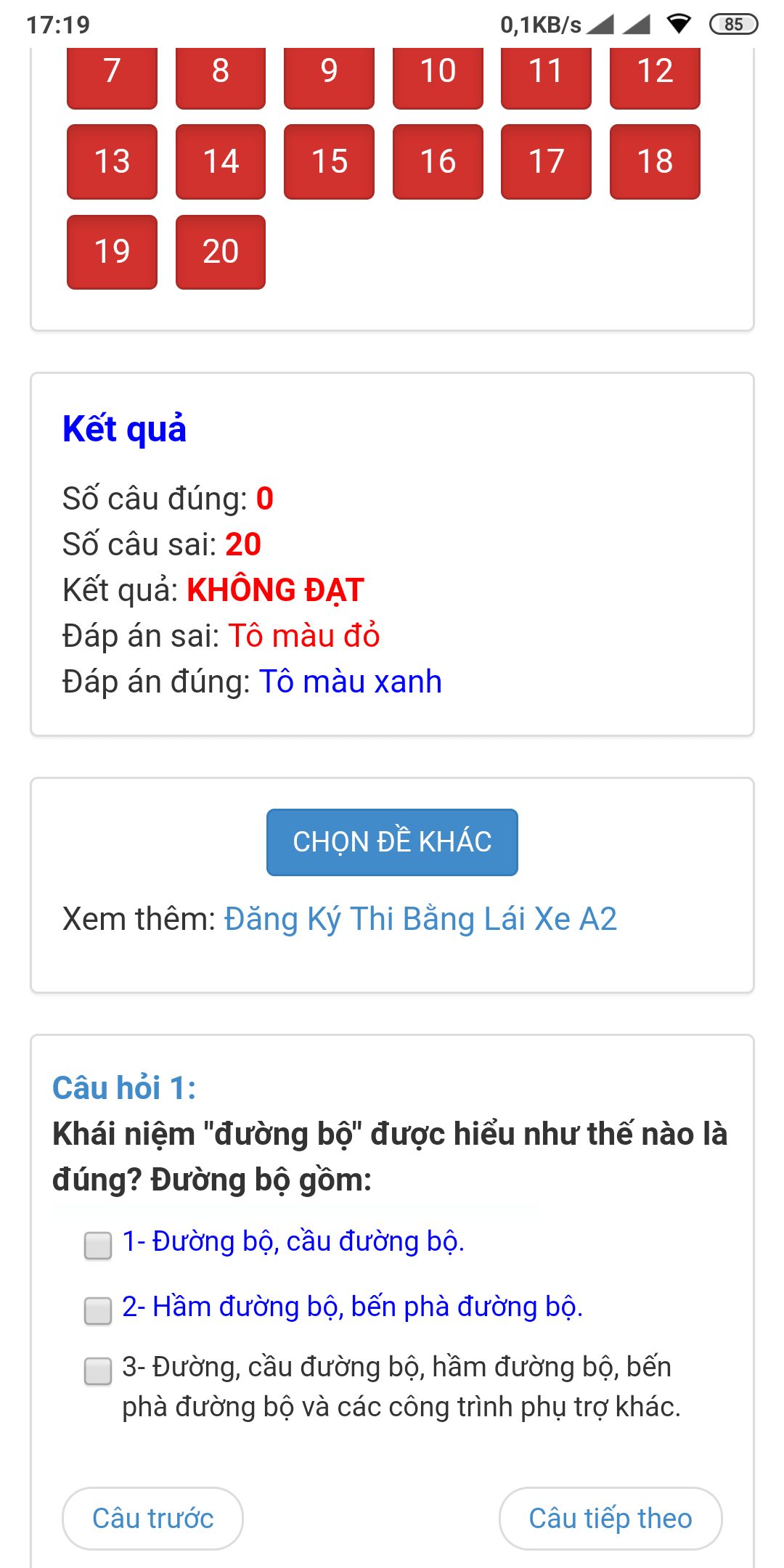 Phần mềm đề thi bằng lái xe A2 chính xác nhất hiện nay