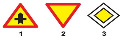 Biển nào báo hiệu giao nhau với đường không ưu tiên?