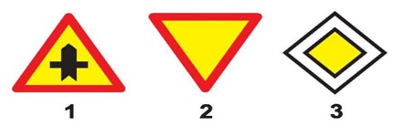 Biển nào báo hiệu giao nhau với đường ưu tiên?