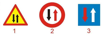 Biển nào báo hiệu phải giảm tốc độ, nhường đường cho xe cơ giới đi ngược chiều qua đường hẹp?