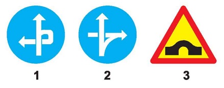 Biển nào báo hiệu tuyến đường cầu vượt cắt qua?