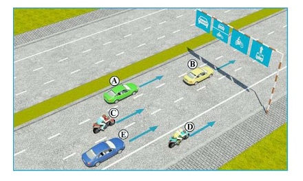 Trong hình dưới, những xe nào vi phạm quy tắc giao thông?