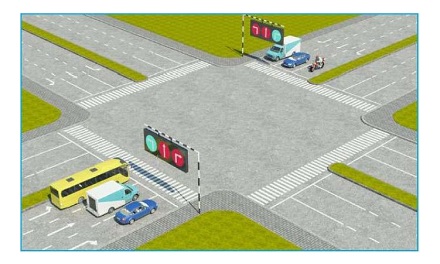 Theo tín hiệu đèn, xe nào phải dừng lại là đúng quy tắc giao thông?