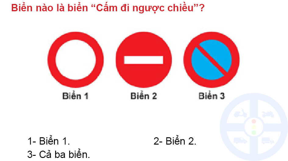 Biển nào là biển “Cấm đi ngược chiều”?