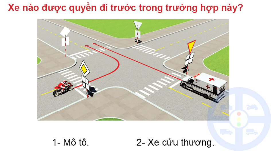 Thứ tự các xe đi như thế nào là đúng quy tắc giao thông?