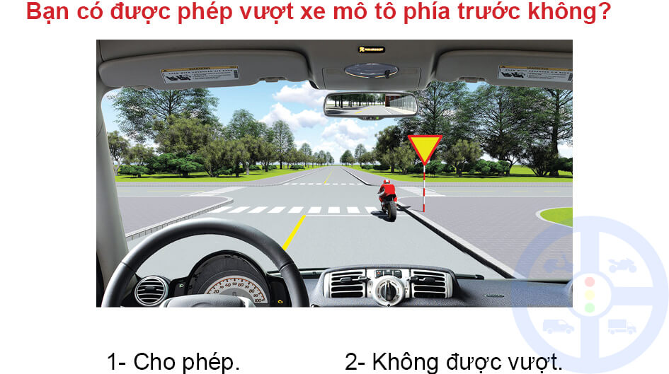 Bạn có được phép vượt xe mô tô phía trước không?